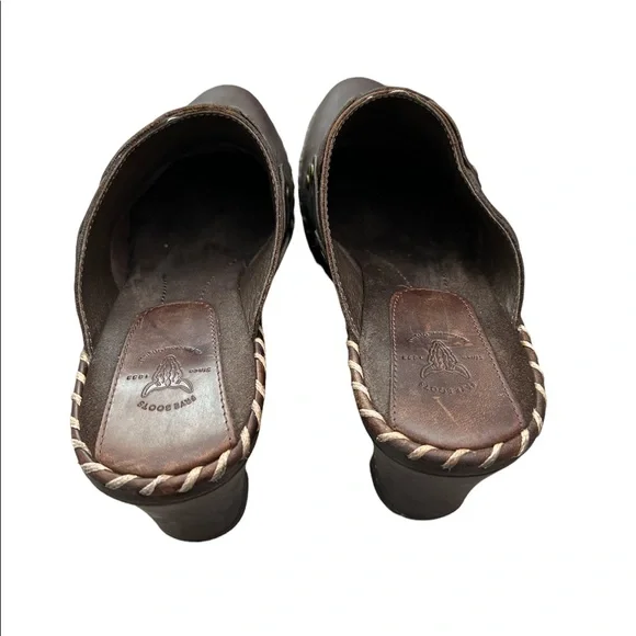 FRYE Mules Brown Leather Slip on Shoes Size 7 - Picture 5 of 11